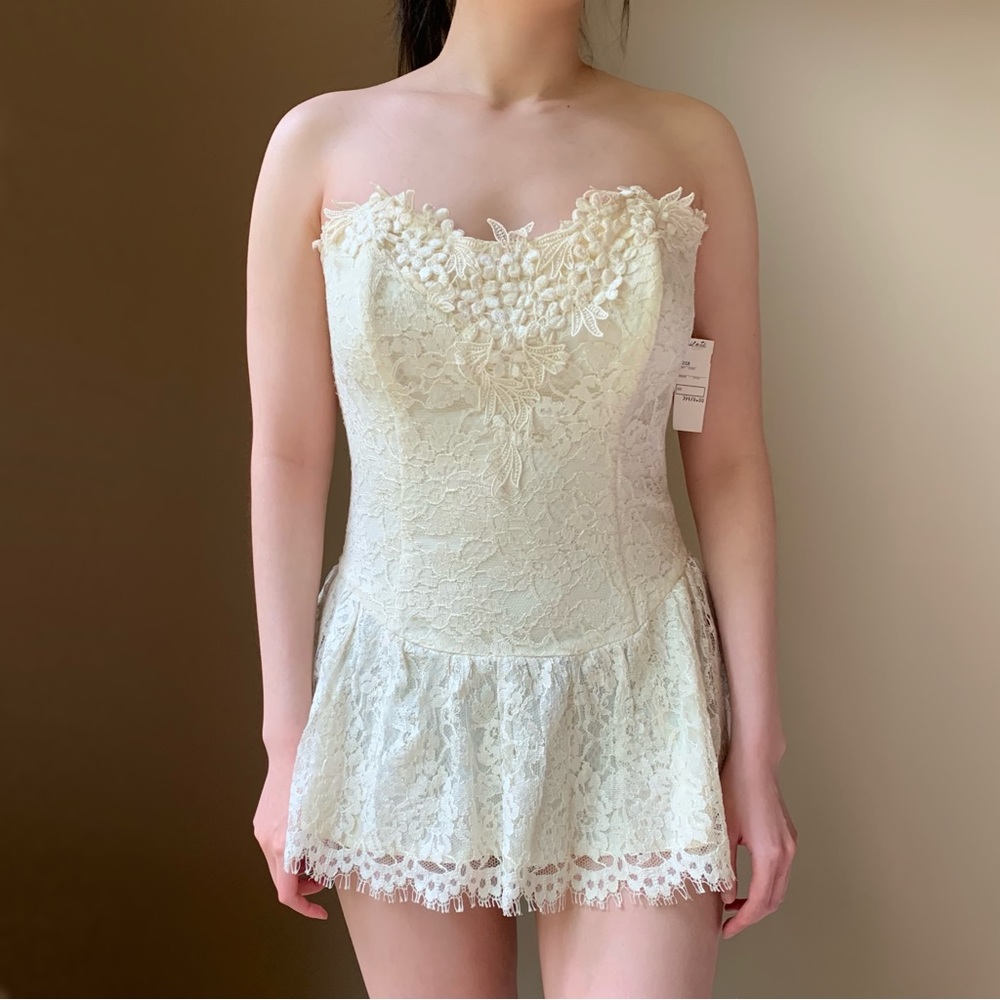 Scott McClintock vintage cream lace mini dress size 12